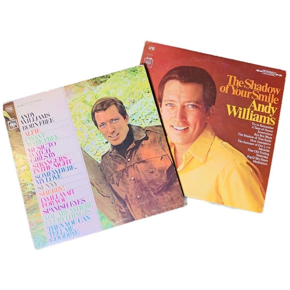 Andy Williams, The Shadow of Your Smile & Born Free 2 LP Vinyl CS-9299, CS-9480
